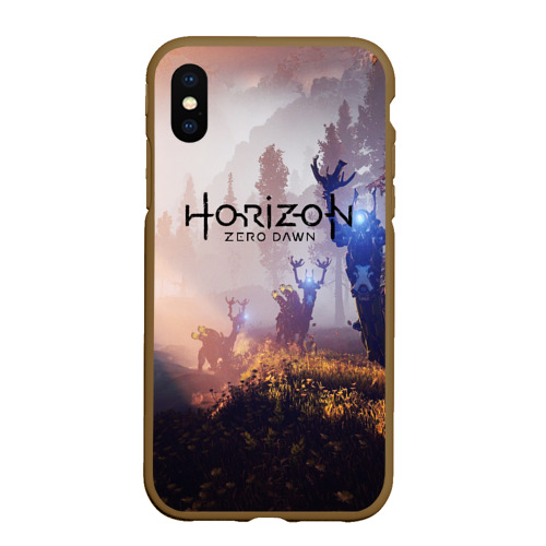 Чехол для iPhone XS Max матовый Horizon Zero Dawn, цвет коричневый