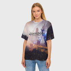 Женская футболка oversize 3D Horizon Zero Dawn - фото 2