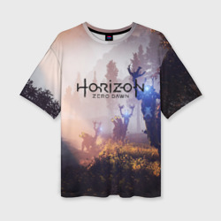 Женская футболка oversize 3D Horizon Zero Dawn