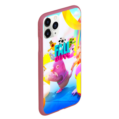 Чехол для iPhone 11 Pro Max матовый Fall gays фолл гайс, цвет малиновый - фото 3