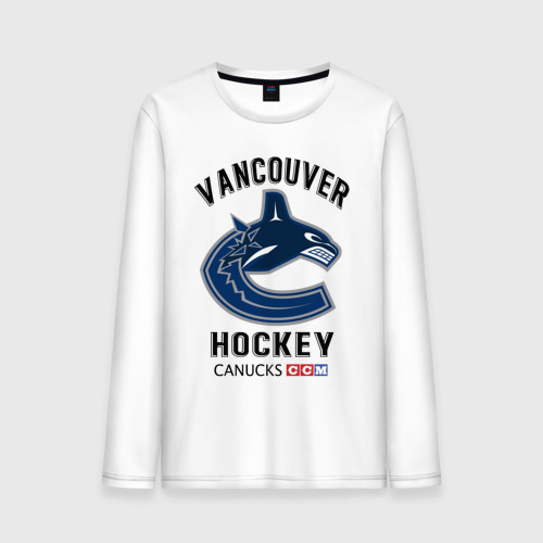 Мужской лонгслив хлопок VANCOUVER CANUCKS NHL, цвет белый