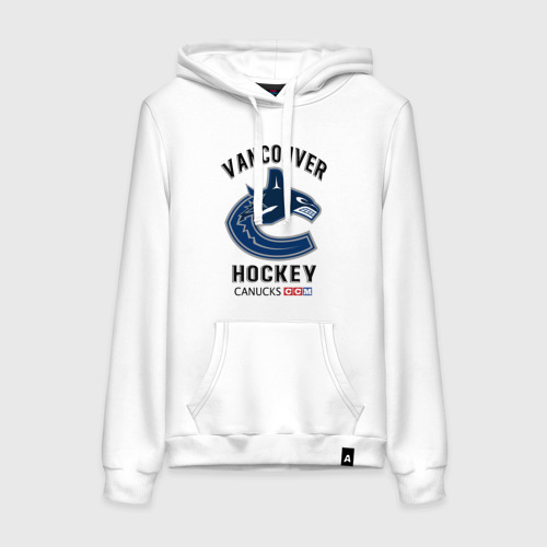 Женская толстовка хлопок VANCOUVER CANUCKS NHL, цвет белый