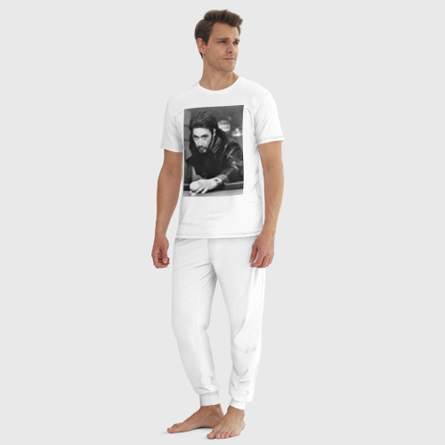 Мужская пижама хлопок Аль Пачино, цвет белый - фото 5