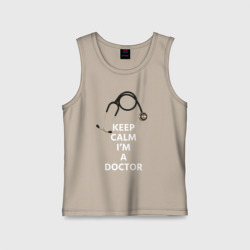 Детская майка хлопок Keep calm I'm a Doctor