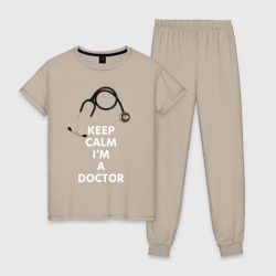 Женская пижама хлопок Keep calm I'm a Doctor