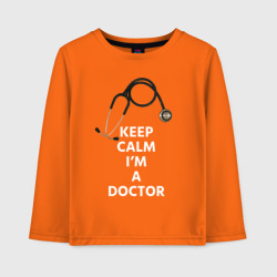 Детский лонгслив хлопок Keep calm I'm a Doctor