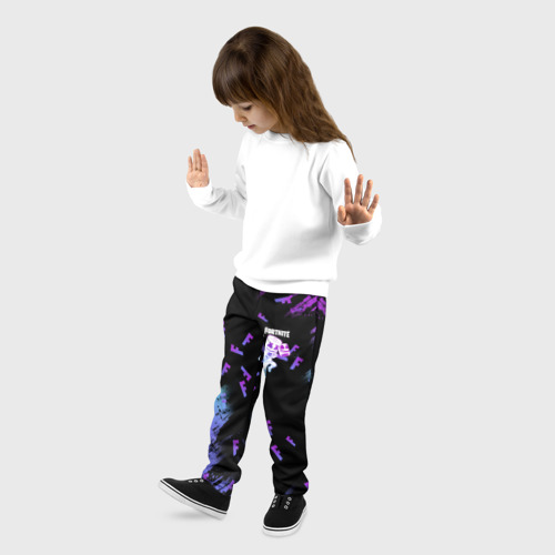 Детские брюки 3D FORTNITE MARSHMELLO., цвет 3D печать - фото 3