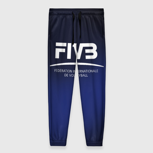 Женские брюки 3D с принтом FIVB Volleyball, вид спереди #2
