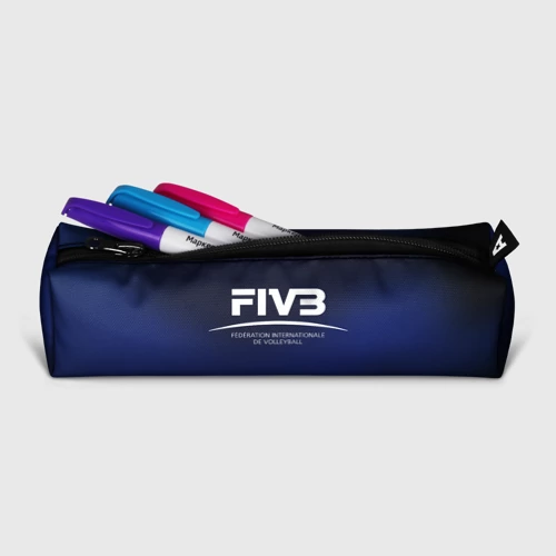 Пенал школьный 3D с принтом FIVB Volleyball, фото на моделе #1