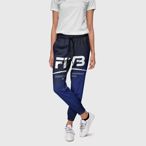 Женские брюки 3D с принтом FIVB Volleyball, фото на моделе #1