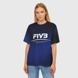 Женская футболка oversize 3D FIVB Volleyball - фото 2