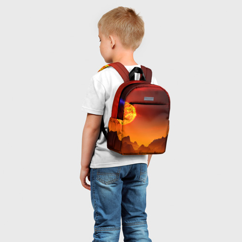 Детский рюкзак 3D с принтом Космос, фото на моделе #1