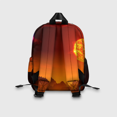 Детский рюкзак 3D с принтом Космос, вид сзади #2