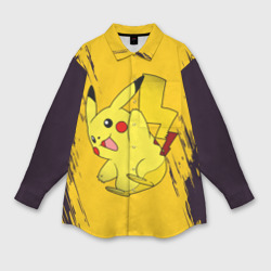 Мужская рубашка oversize 3D Happy Pikachu