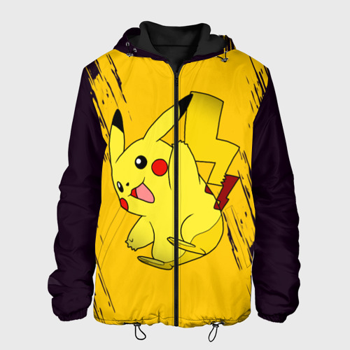 Мужская куртка 3D с принтом Happy Pikachu, вид спереди #2