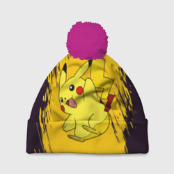 Шапка 3D c помпоном Happy Pikachu