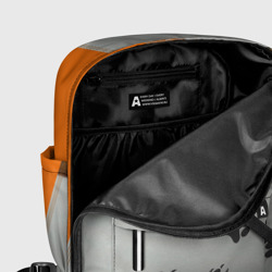 Рюкзак с принтом Фыр-Фыр для женщины, вид на модели спереди №5. Цвет основы: белый