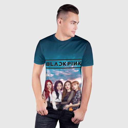 Мужская футболка 3D Slim Blackpink, цвет 3D печать - фото 3