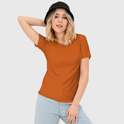 Женская футболка 3D Slim Оранжевый - фото 2