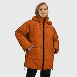Женская зимняя куртка Oversize Оранжевый - фото 2