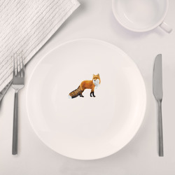 Набор: тарелка + кружка Рыжая лиса - фото 2
