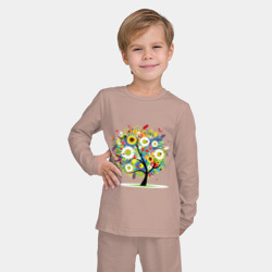 Детская пижама с лонгсливом хлопок Flowering tree - фото 2