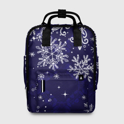 Женский рюкзак 3D Новогодние снежинки
