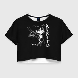 Женская футболка Crop-top 3D Kirito стилизованный