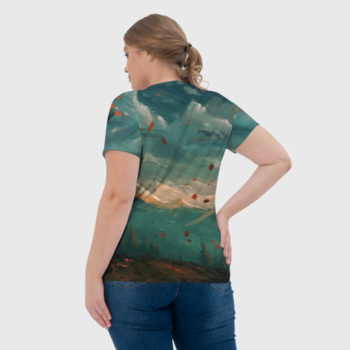 Женская футболка 3D Горы, цвет 3D печать - фото 7