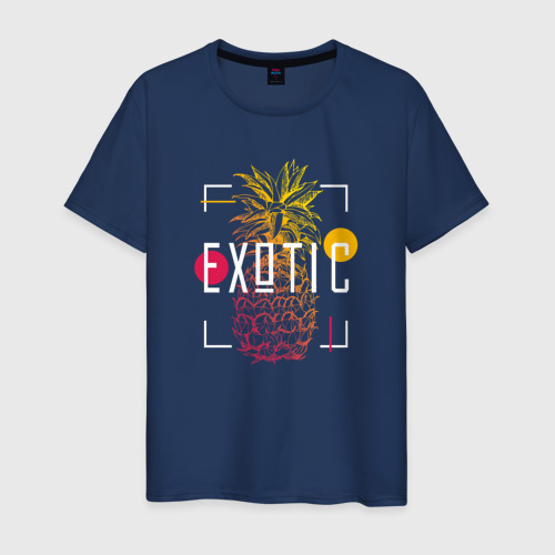 Мужская футболка хлопок Ананас с надписью Exotic