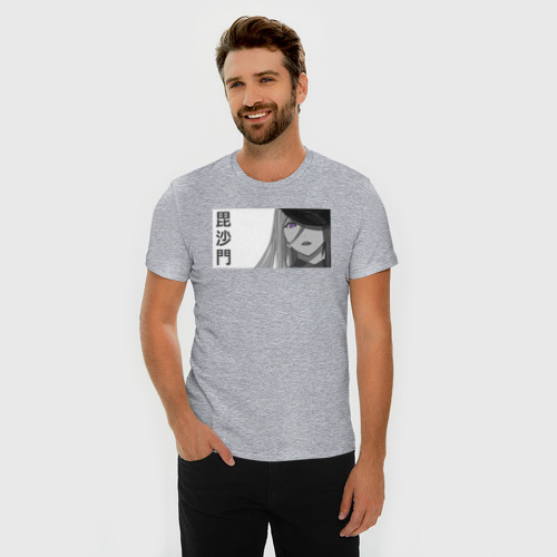 Мужская футболка хлопок Slim Бишамон. Бездомный бог, цвет меланж - фото 3