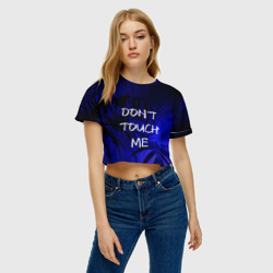 Женская футболка Crop-top 3D Не трогай меня - фото 2