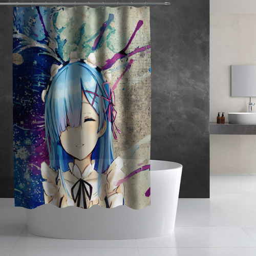Штора 3D для ванной Re: Zero. Жизнь с нуля - фото 2