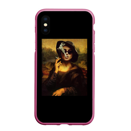 Чехол для iPhone XS Max матовый JaKondA, цвет малиновый