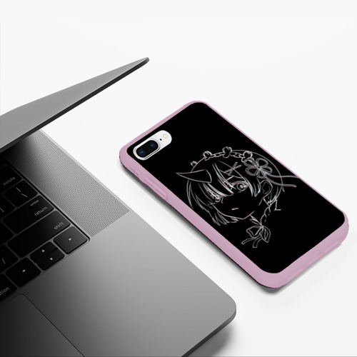 Чехол для iPhone 7Plus/8 Plus матовый Re:Zero, цвет розовый - фото 5
