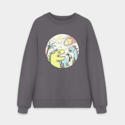 Мужской свитшот oversize без начеса хлопок Последняя вечеринка