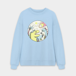 Мужской свитшот oversize без начеса хлопок Последняя вечеринка