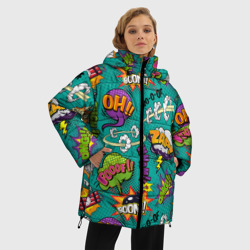 Женская зимняя куртка Oversize Pop art comics - фото 2