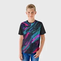 Детская футболка 3D+ Abstract colored gasoline stains - фото 2