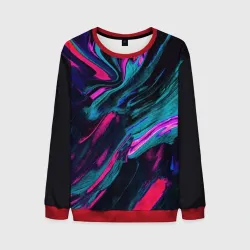 Мужской свитшот 3D+ Abstract colored gasoline stains