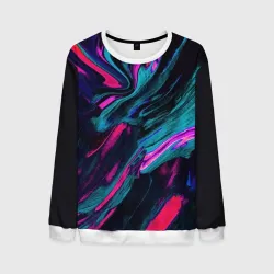 Мужской свитшот 3D+ Abstract colored gasoline stains