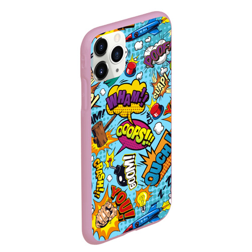 Чехол для iPhone 11 Pro Max матовый Pop art comics, цвет розовый - фото 3