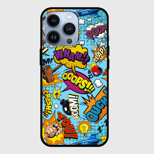 Чехол для iPhone 13 Pro Pop art comics, цвет черный