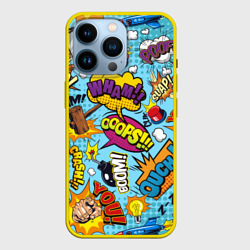 Чехол для iPhone 14 Pro Pop art comics