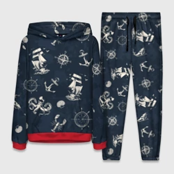 Женский костюм с толстовкой 3D Nautical art