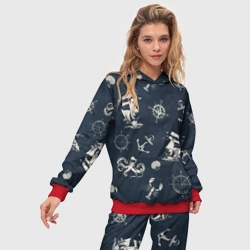 Женский костюм с толстовкой 3D Nautical art - фото 2