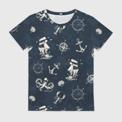 Женская футболка 3D Nautical art