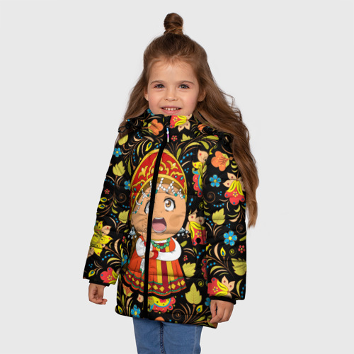 Зимняя куртка для девочек 3D Русская красавица - фото 3