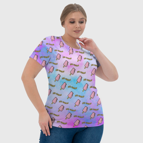 Женская футболка 3D с принтом BLACKPINK ICE CREAM, фото #4