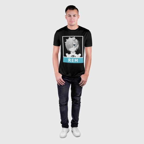 Мужская футболка 3D Slim Рем, цвет 3D печать - фото 4